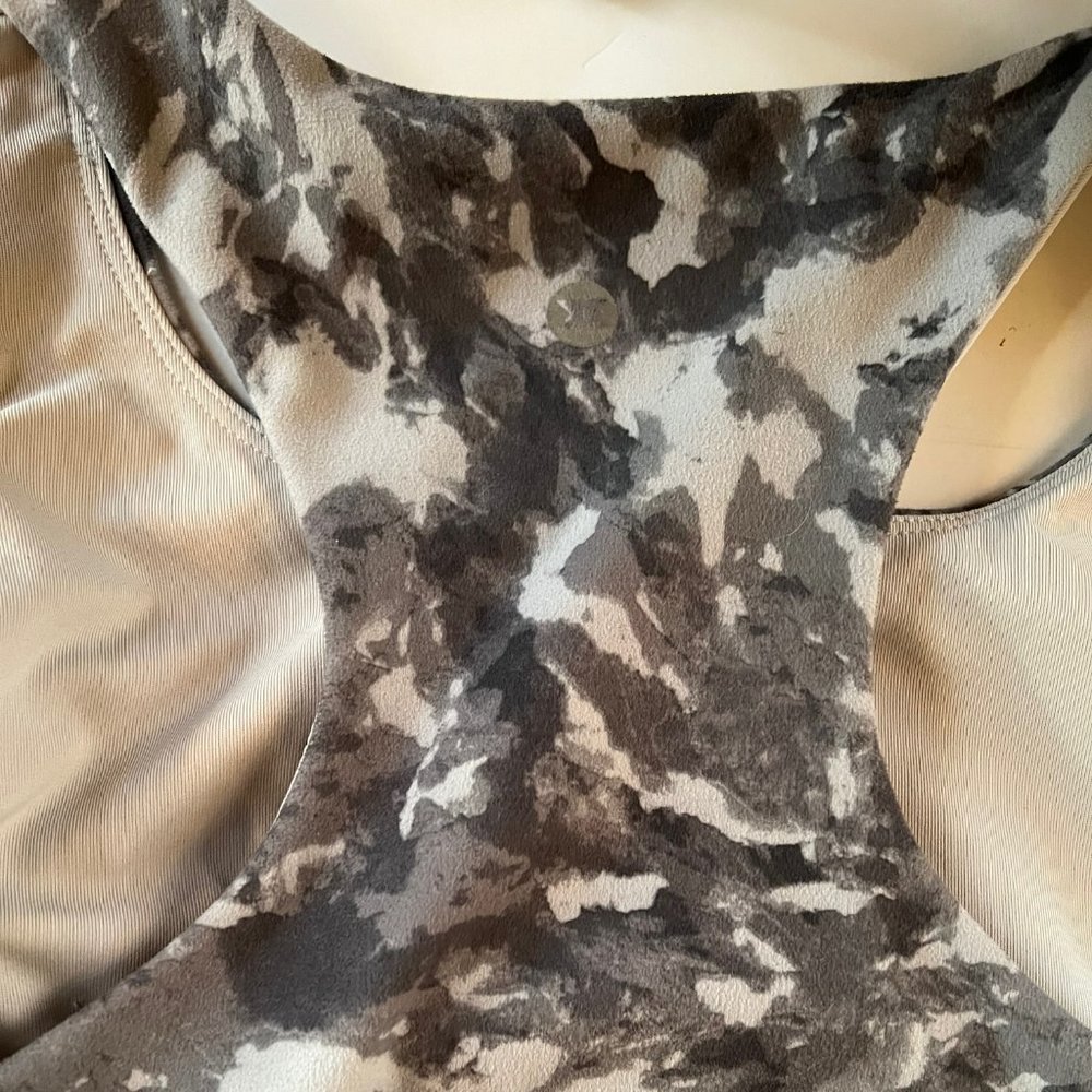 RBX Zen Watercolor Light Green and Tie-Dye Grey Bra Crop Tank Tops (Set of 2), M - Picture 7 of 9